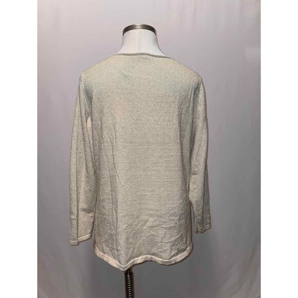 Size 3X Reba Long Sleeve Sweater‎ With Shimmering Lurex Threads - Picture 4 of 6